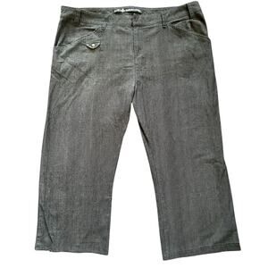 Vintage Y2K Lip Service Crop Jeans Pants Black Plaid Goth Grunge Men 44 Skater